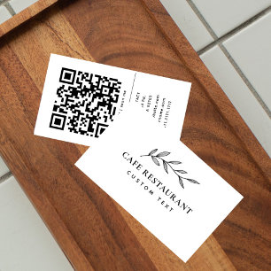 Eenvoudige Elegant Logo of QR Hospitality Business Visitekaartje