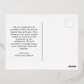 Eenvoudige Elegant Love and Bedankt Photo Wedding Folie Feestdagen Briefkaart (Achterkant)