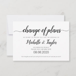 Eenvoudige Elegant Minimalistische Verandering van Notitiekaartje
