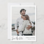 Eenvoudige Elegant Modern Custom Save the Date Pho Kaart (Voorkant)