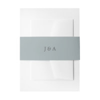 Eenvoudige Elegant Monogram Dusty Blue
