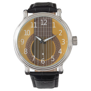 Eenvoudige Elegant Musical Guitar   Mannen Watch Horloge