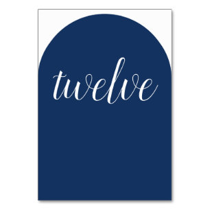 Eenvoudige Elegant Navy Blue Rond Kaart