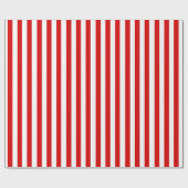 Eenvoudige Elegant Red en White Stripes Cadeaupapier (Vlak)