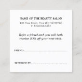 Eenvoudige Elegant Rood en Wit Referral Kaart (Achterkant)