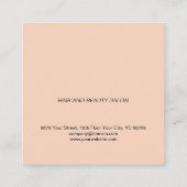 Eenvoudige Elegant Roos Black Scissor Hair Stylist Vierkante Visitekaartje (Achterkant)