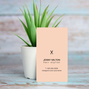 Eenvoudige Elegant Roos Black Scissor Hair Stylist Visitekaartje