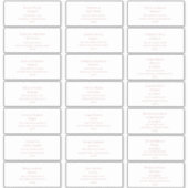 Eenvoudige Elegant Roos Gold Guest-Adresetiketten Sticker (Voorkant)