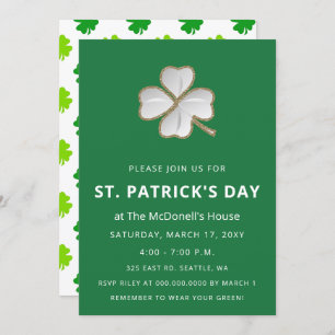 Eenvoudige Elegant Shamrock St Patricks Day Kaart