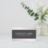 Eenvoudige Elegant Stripes Beauty Salon Loyalty Ka (Staand voorkant)