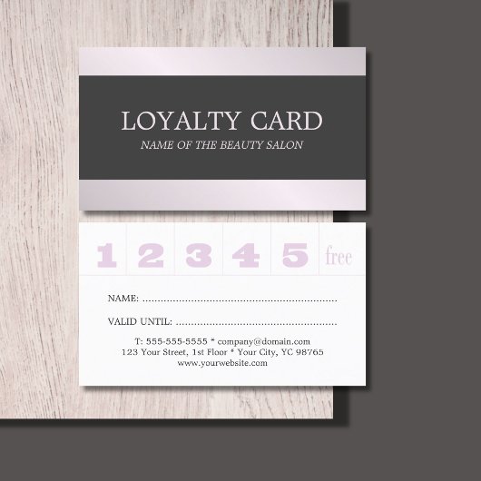 Eenvoudige Elegant Stripes Beauty Salon Loyalty Ka
