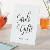 Eenvoudige Elegant Weddenschap-KAARTEN en -GIFTS-b Reclamebord Met Voetstuk (Insitu)