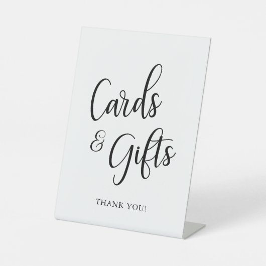 Eenvoudige Elegant Weddenschap-KAARTEN en -GIFTS-b Reclamebord Met Voetstuk (Voorkant)