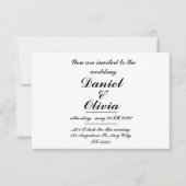 Eenvoudige Elegant Wedding Invitation Sjabloon Kaart (Voorkant)