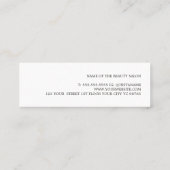 Eenvoudige Elegant White Faux Gold Beauty Klantenkaartje (Achterkant)