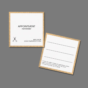 Eenvoudige Elegant White Gold Hair-afspraak Afsprakenkaartje