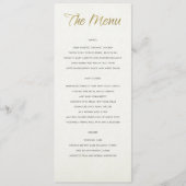 EENVOUDIGE ELEGANT WITTE GRAY TYPOGRAPHY-menukaart Menu (Voorkant)