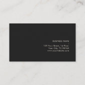 Eenvoudige Elegant Zwart Faux Metalen Stripe Attor Visitekaartje (Achterkant)