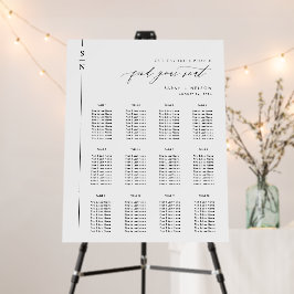 Eenvoudige Elegante 12 Tafel Bruiloft Zitting Graf