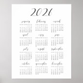 Eenvoudige elegante 2025 kalender poster (Voorkant)