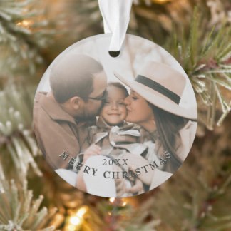 Eenvoudige Elegante Aandenken Familie Foto Boom De Ornament