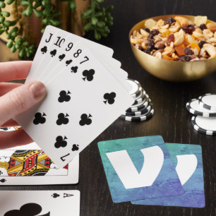 Eenvoudige, elegante, aangepaste fotocollage pokerkaarten