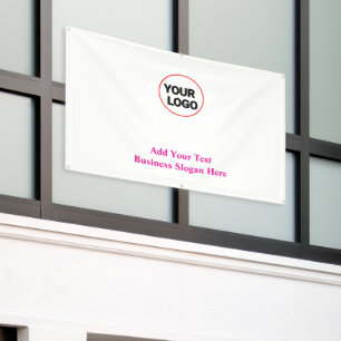 Eenvoudige elegante aangepaste logo hier bedrijf b spandoek