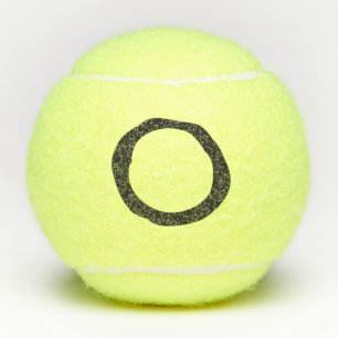 Eenvoudige elegante aangepaste logo hier bedrijf p tennisballen