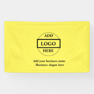Eenvoudige elegante aangepaste logo hier bedrijf spandoek