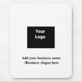 Eenvoudige elegante aangepaste logo in bedrijfsmui muismat (Voorkant)