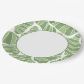 Eenvoudige Elegante Abstracte Groene Vorm Papier B Papieren Bordje (Gekanteld)