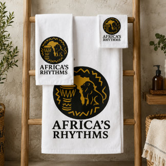 Eenvoudige Elegante Afrikaanse Stam Drum Dans Hand Bad Handdoek
