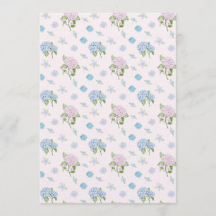 Eenvoudige Elegante Aquarel Hydrangea Bloemen Kaart
