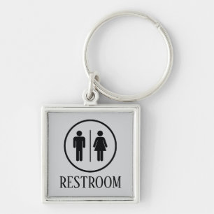 Eenvoudige Elegante Badkamer Wasruimte Toilet Bord Sleutelhanger