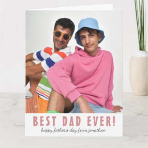 Eenvoudige elegante beste vader ooit Vaderdag fo Kaart