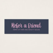 Eenvoudige Elegante Blauw Roze Verwijzende Kaart (Voorkant)