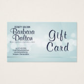 Eenvoudige Elegante Blauwe Bokeh Gift Kaart (Voorkant)