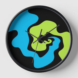 Eenvoudige elegante Blauwe groene zwarte Abstracte