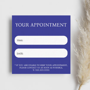 Eenvoudige Elegante Blauwe Witte Salon Spa Afsprakenkaartje