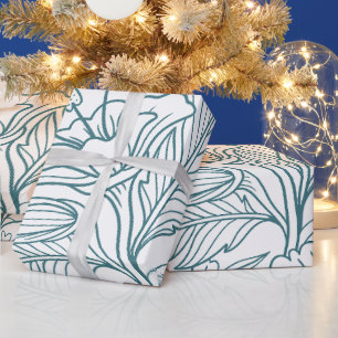 Eenvoudige Elegante Bloem Hibiscus Bladeren Cadeaupapier
