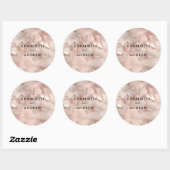 Eenvoudige, elegante bloem ronde sticker (Vel)