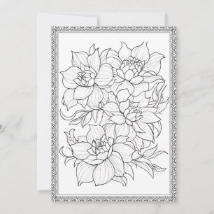 Eenvoudige elegante bloemenkleur uw eigen Wenskaar Bedankkaart