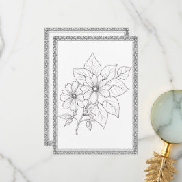 Eenvoudige elegante bloemenkleur uw eigen Wenskaar Bedankkaart
