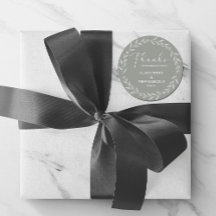 Eenvoudige elegante bloemige salie groen dank u St