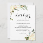 Eenvoudige Elegante Botanische Bloemen Laten we fe Kaart (Voorkant)