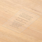 Eenvoudige Elegante Bruiloft Acryl Uitnodigingen (Laagn)