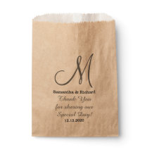 Eenvoudige Elegante Bruiloft Dank u Monogram