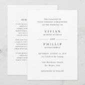 Eenvoudige Elegante Bruiloft Kaart (Voorkant / Achterkant)