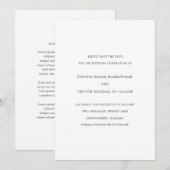 Eenvoudige Elegante Bruiloft Save The Date (Voorkant / Achterkant)