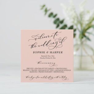 Eenvoudige Elegante Calligrafie Typografie Roze Ro Programma